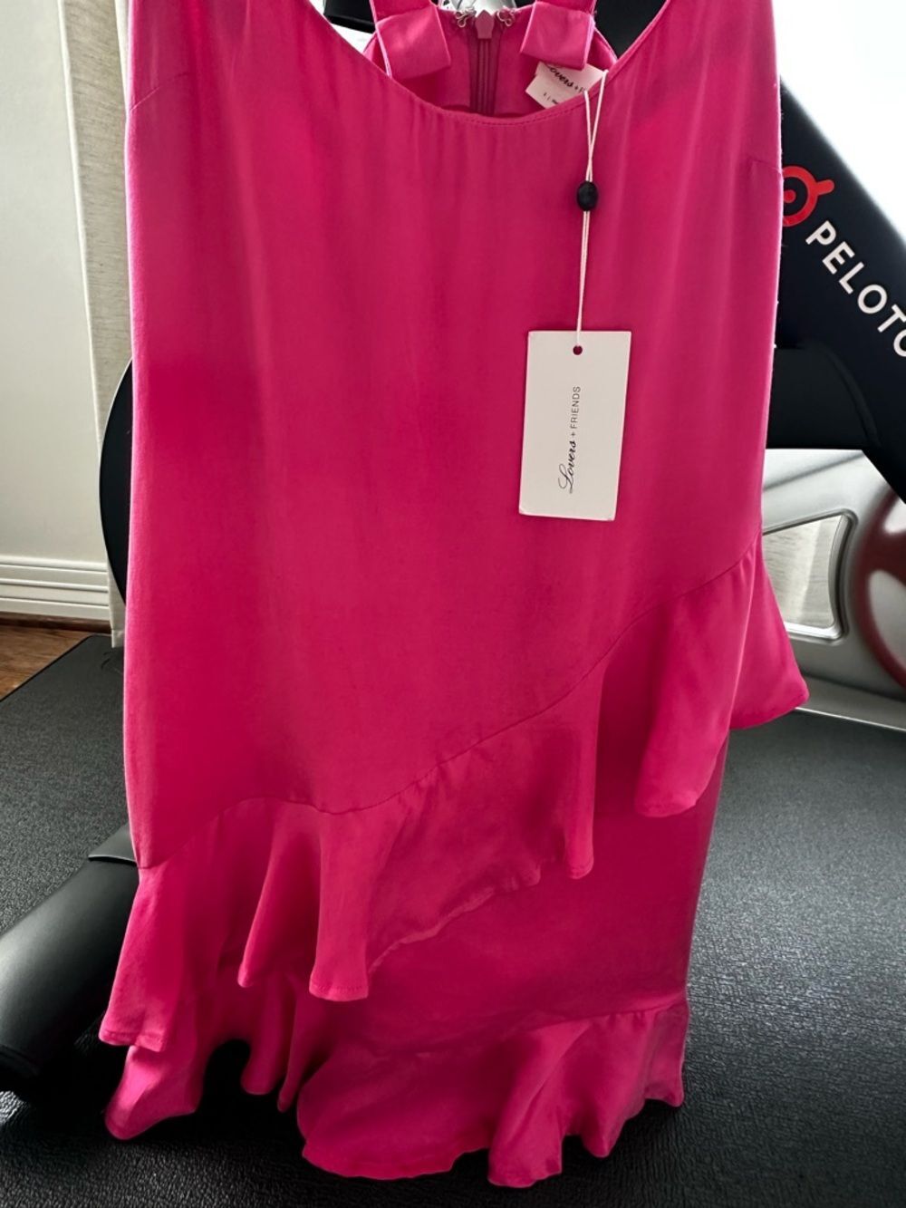 Lovers + Friends Hot Pink Satin Slip Mini Dress Women's S | NWT Party Dress - Picture 5 of 16